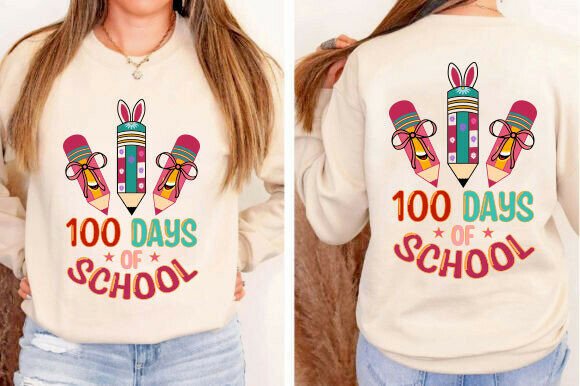 100 Days of School SVG, Pencil PNG Graphics