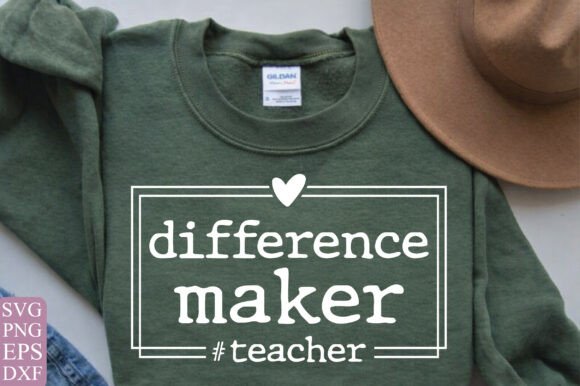 Difference Maker Teacher SVG: Graphics for T-Shirt Designs