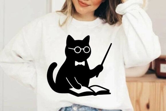 Funny Cat Teacher SVG PNG