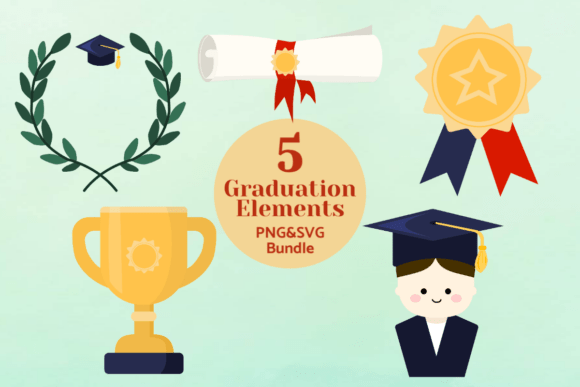 Graduation Celebration Clipart for Real Embroidery Projects