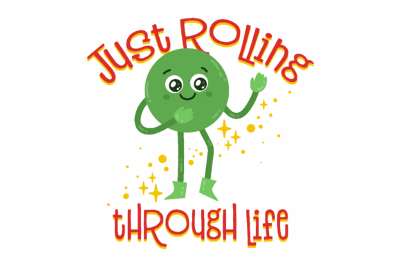 Just Rolling Through Life: A Cheerful Graphic Asset for Crafts and Marketing