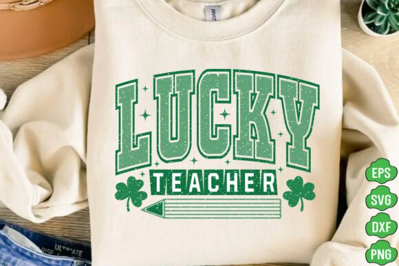 Lucky Teacher Svg Png, Retro Teacher SVG