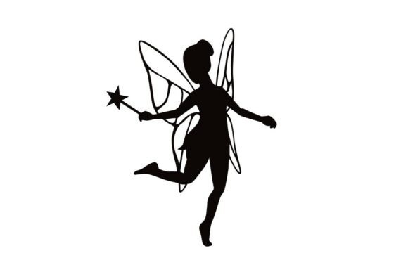 Playful Dancing Fairy Graphics for Crafts and Creative Projects