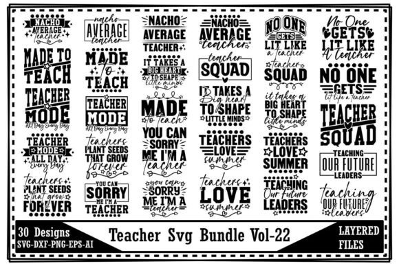 Teacher SVG Bundle Vol-22: A Powerful Graphic Design Asset for T-Shirt Designs