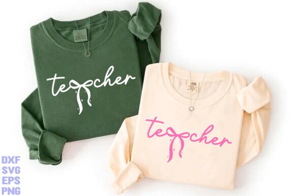 Teacher SVG, Pink Coquette Bow SVG