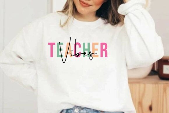 Teacher Vibes SVG Graphics T-Shirt Designs